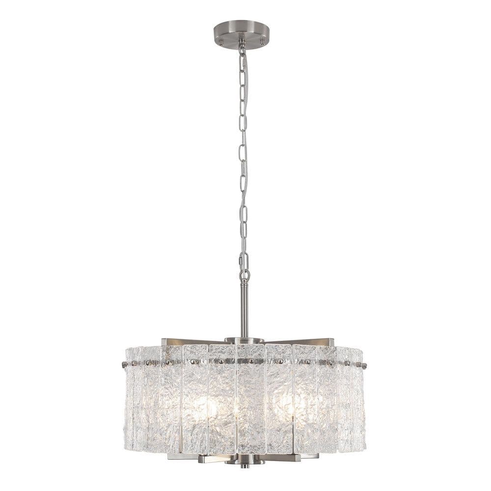 ADSENSTY
5-Light Nickel Modern Chandelier Hanging Pendant Light for Dining Room